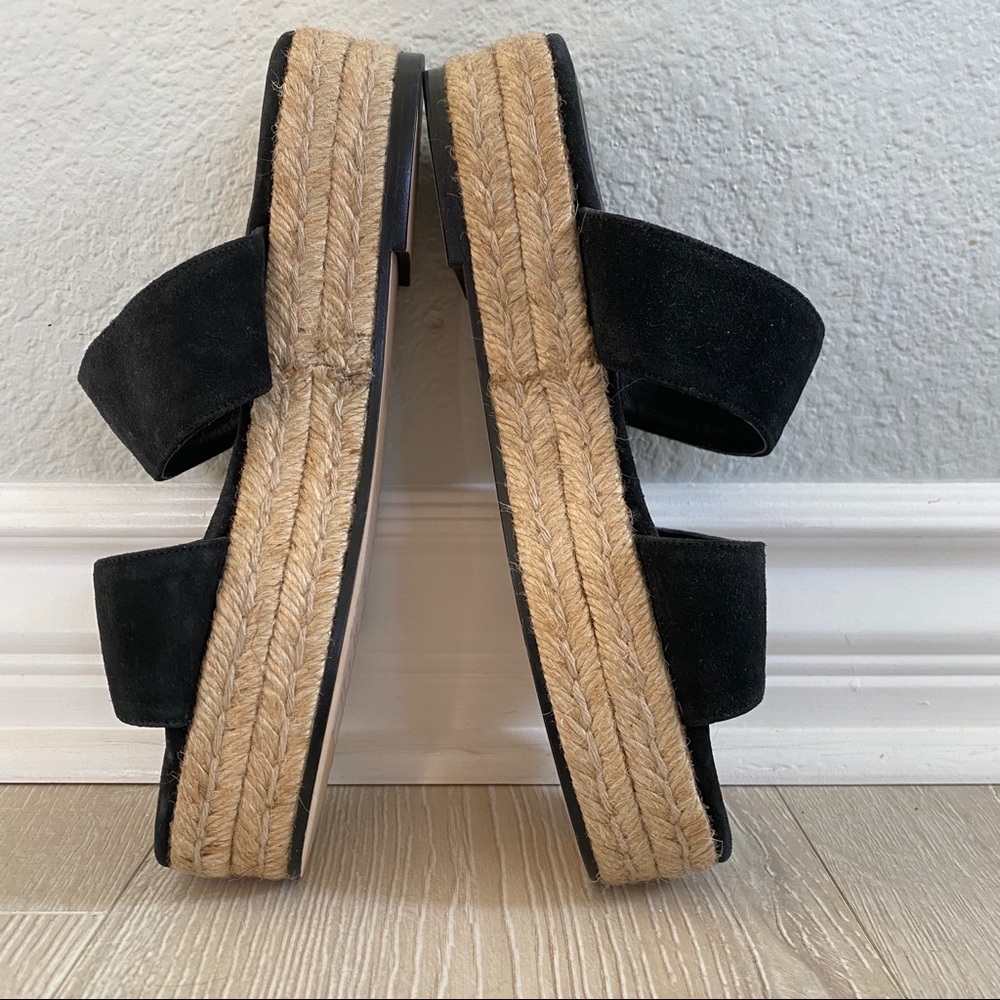 ELYSE WALKER Black Suede “Capri” Espadrille 37